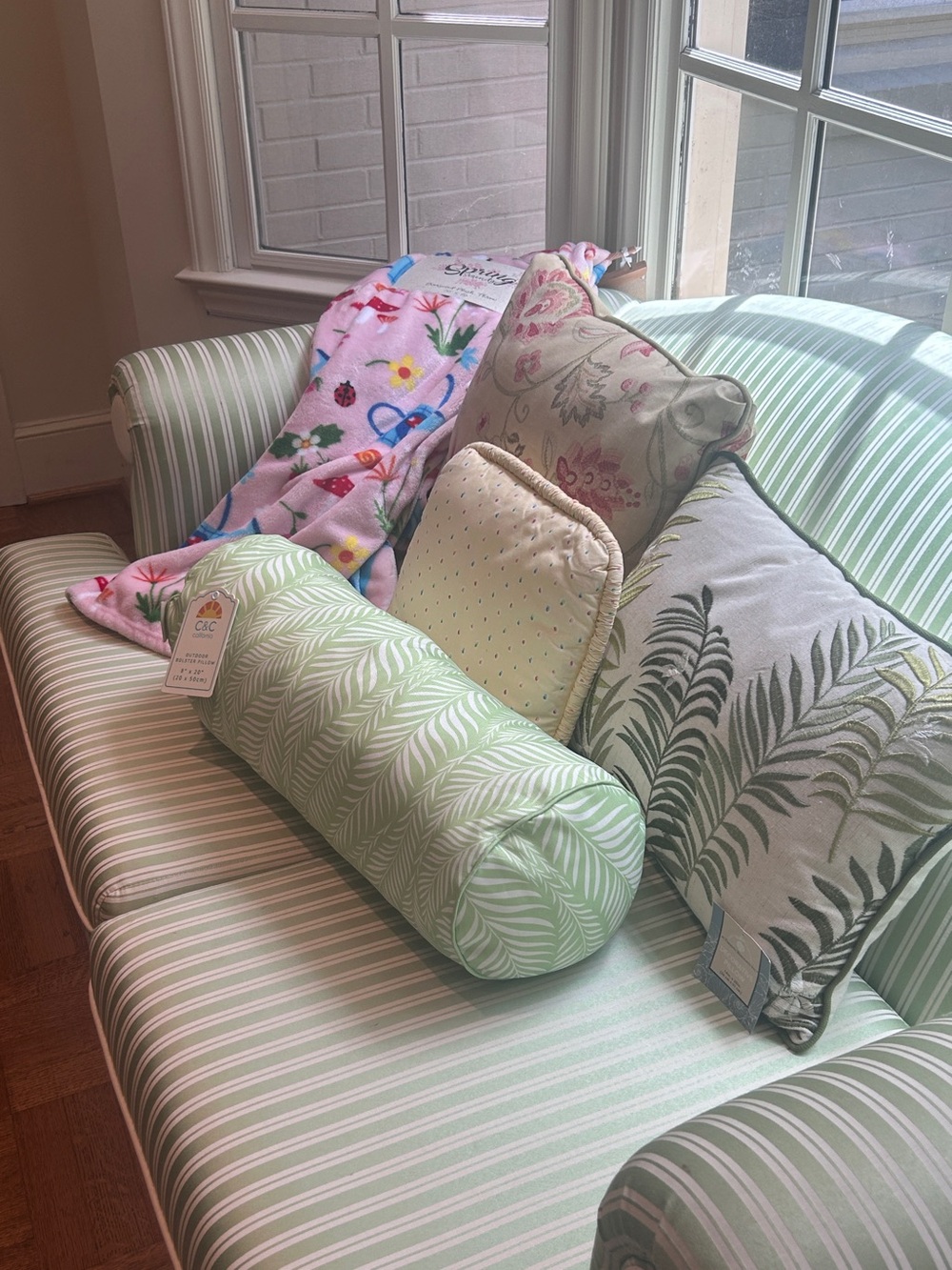 Summer Plush Blanket Spring Blooms Mushrooms Lady Bug Strawberries Pink 50 x 70 - Picture 11 of 11